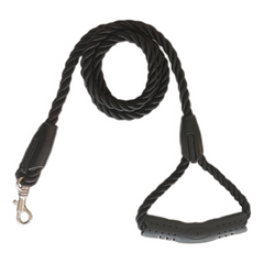 Üçlü Sarmallı Köpek Gezdirme Halatı 1 cm-120 cm Siyah - KNY-GZDRMHLT-SYH