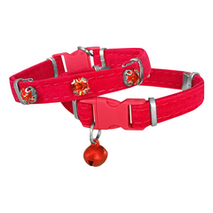 Markapet Kadife Kedi Boyun Tasması Taşlı 20-32 cm Kırmızı - SF-KDFTSL-KRMZ