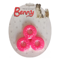 Benny Köpek Oyuncağı Üçlü Halka 9 x 9 cm Pembe - BNY-1119-PMB
