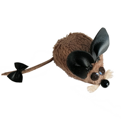 Markapet Kedi Oyuncağı Bıyıklı Peluş Fare 4,5 x 6-15 cm Taba 75 Adet - 10203-TB-75