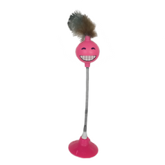 Markapet Yaylı Vantuzlu Hacıyatmaz Kedi Oyuncağı 30 cm Pembe - SF-YYLHCYTMZ-PMB