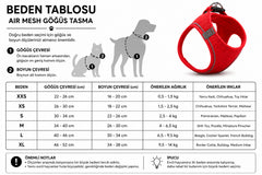 Nefes Alan Kumaş Air Mesh Kedi Köpek Göğüs Tasması Medium 44x48 cm Mor - KP-TMX-M-MR