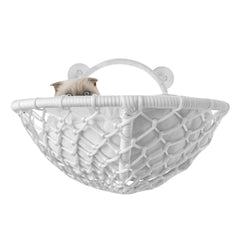 Karamel Pet Vantuzlu Oval Kedi Hamağı Kedi Yatağı 17*46 cm Beyaz - KV-VTHMK-BYZ