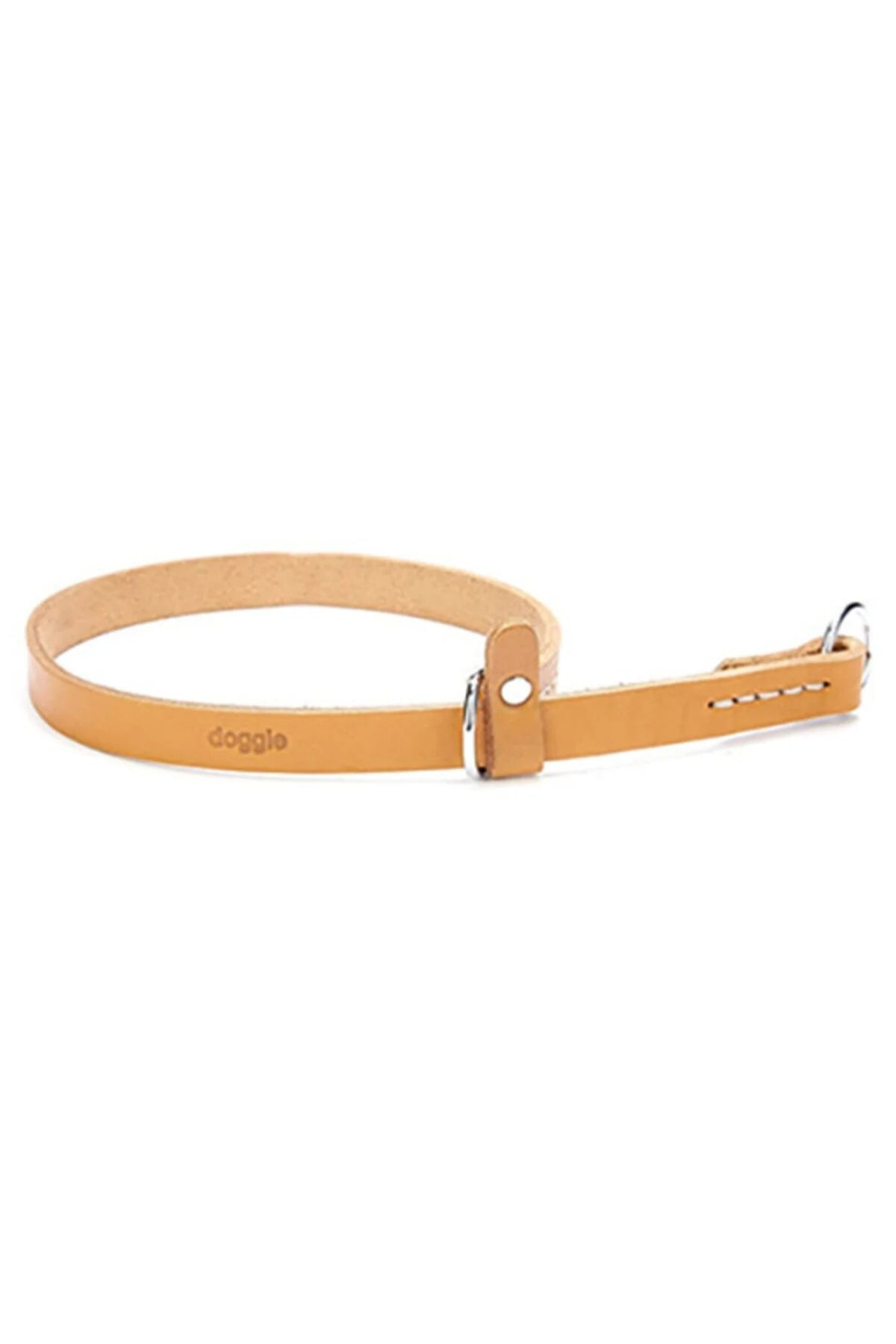 Doggie Gerçek Deri El Yapımı Ayarlı Eğitim Tasması 1,5x50 cm Kamel - BET-15M-CML