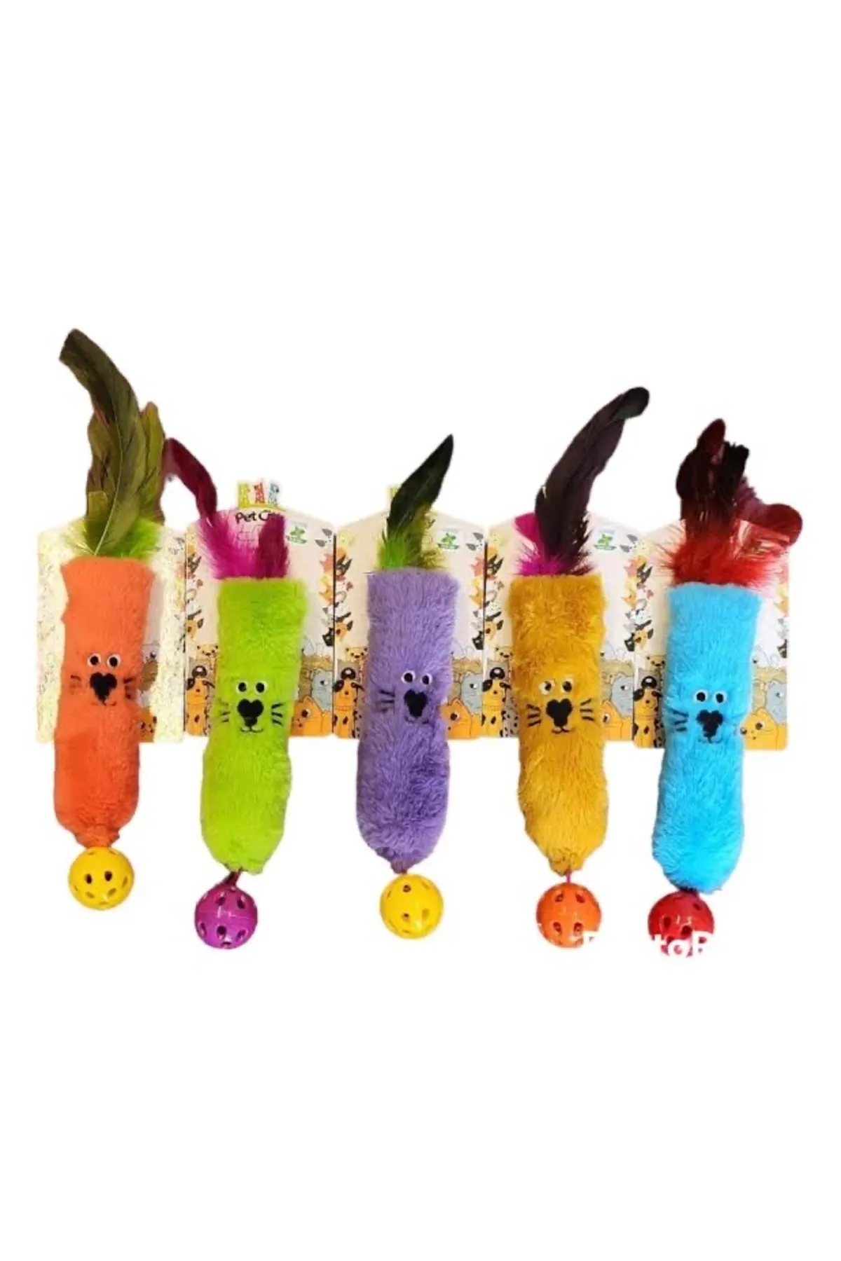 Catnipli Peluş Kedi Köpek Oyuncağı 7 x 23 cm Çeşitli Renklerde - RD-1046-2