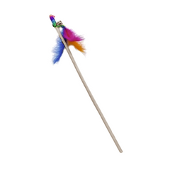 Markapet Tüylü Çanlı Kedi Oyun Oltası 38-53 cm Renkli - SF-KDOLT-RNKL