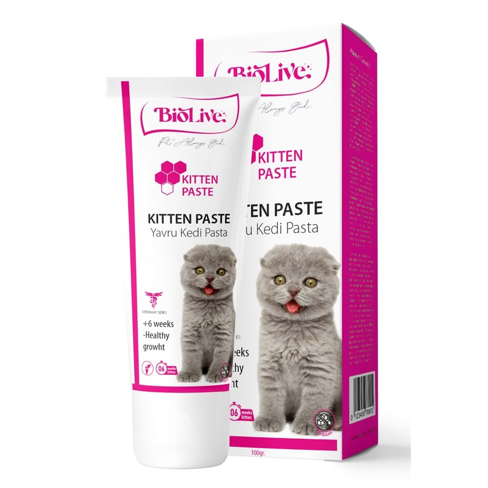 Biolive Kitten Yavru Kediler İçin Malt Vitamin Paste 100gr - BIO-042