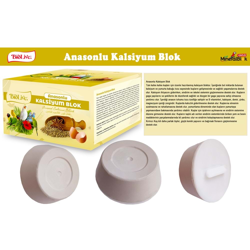 BİOLİVE Anasonlu Kalsiyum Blok - BLK-11