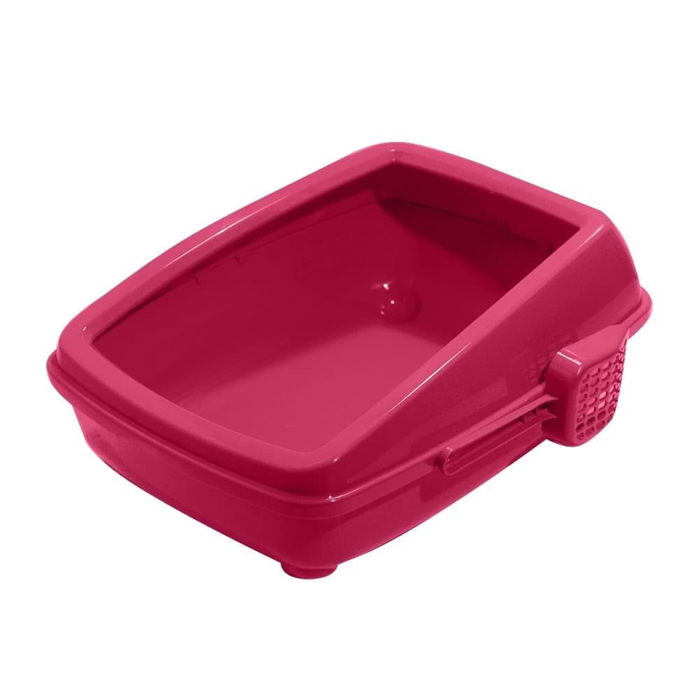 Açık Kedi Tuvalet Kum Kabı 17*37*50 cm Pembe - SF-TSRT-125487-PMB