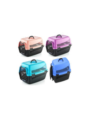 Plastik Kedi Köpek Taşıma Çantası 49*35*32,5 cm Karışık Renklerde - KP-SNYYL-M-KRSK