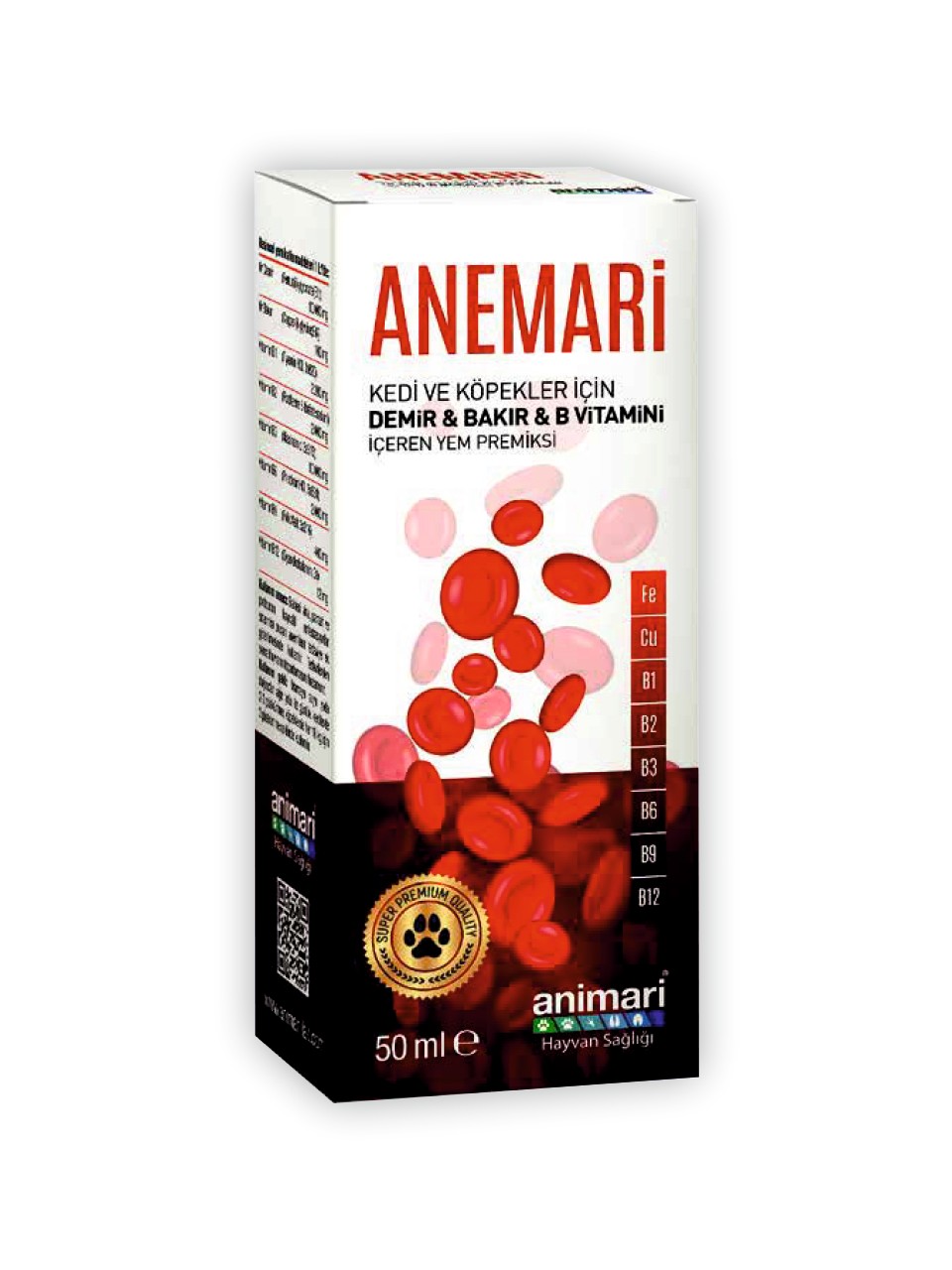 Anemari Demir Bakır B vitamini damlası 50 ml - 13068-2
