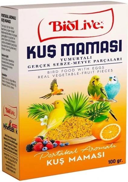Biolive  Yumurtalı ve Meyveli Kuş Maması 100 gr - 13019