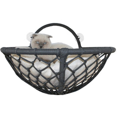 Karamel Pet Vantuzlu Oval Kedi Hamağı Kedi Yatağı 17*46 cm Siyah - KV-VTHMK-SYH