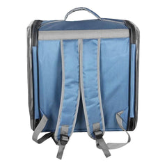 Markapet Çift Cam Kedi Köpek Taşıma Çantası 32x40x42 cm Mavi - SF-CFTCMCNT-MV