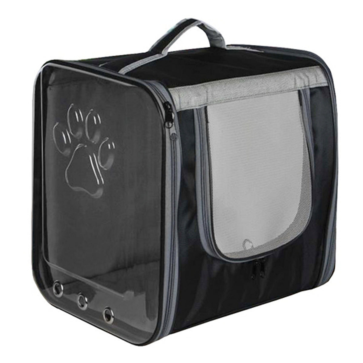 Markapet Çift Cam Kedi Köpek Taşıma Çantası 32x40x42 cm Siyah - SF-CFTCMCNT-SYH