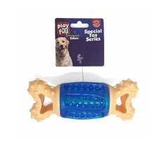 Playfull Sağlam Plastik Sesli Dental Köpek Oyuncağı 13x4cm Mavi - PF-4010-MV