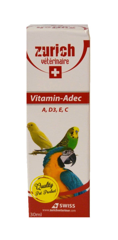 Zurich Kuş Vitamini A, D3, E, C Vitaminleri 30 ml - ZRC-0343