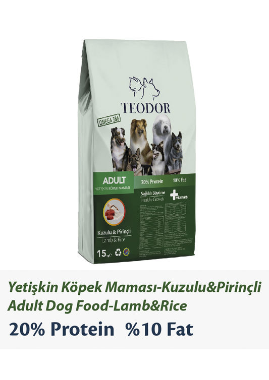Teodor Kuzu Etli Pirinçli Yetişkin Köpek Maması