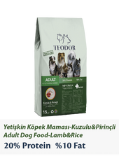 Teodor Kuzu Etli Pirinçli Yetişkin Köpek Maması