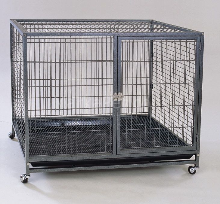 Dayang Izgaralı Tekerlekli Köpek Kafesi L 95x57x87 cm - 600-073