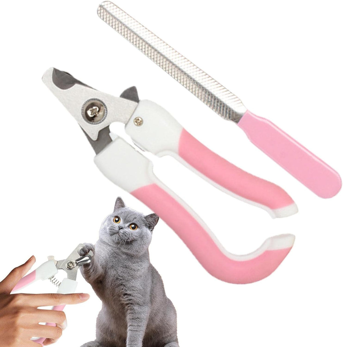 Törpülü Kedi Köpek Tırnak Makası 5,5*14,5 cm Pembe - SF-ST00897-PMB