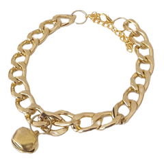 Markapet Kedi Ve Köpek Lüx Zincir Kolye 25-30 cm Medium Gold - SF-ZNCRKLY-GLD