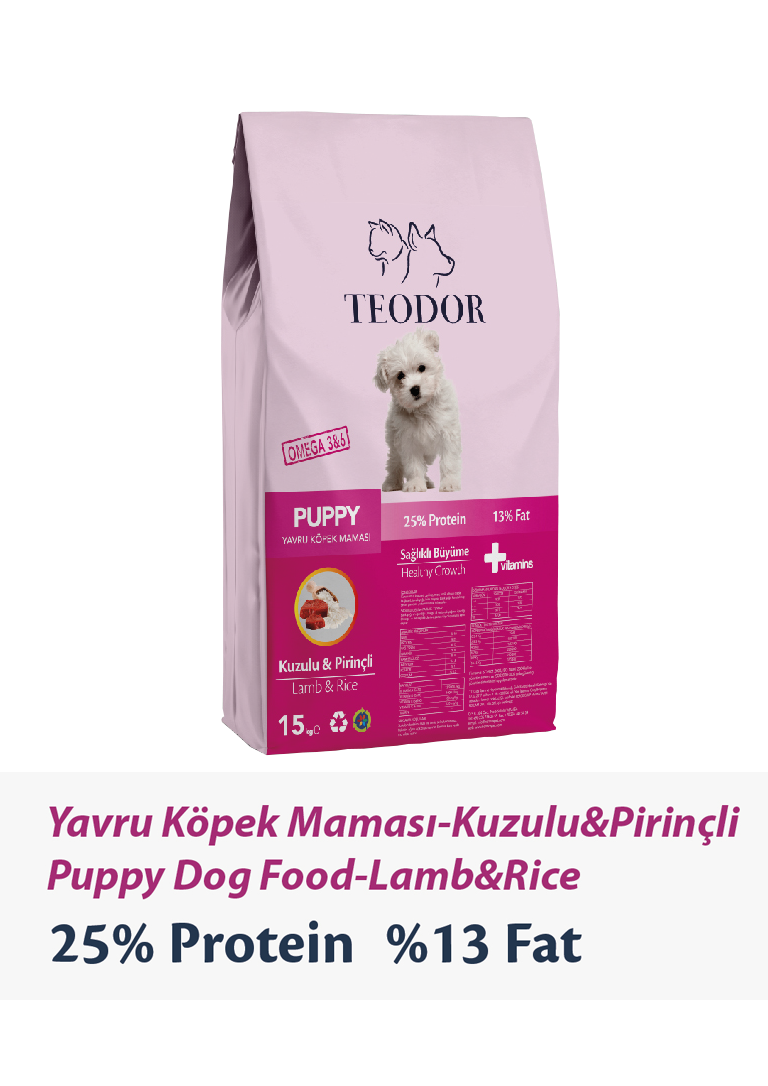 Teodor  Kuzulu Pirinçli Yavru Köpek Maması