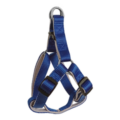 Gezdirme Kayışlı Dokuma Köpek Göğüs Tasma Seti 32*47-110 cm Mavi - KNY-TSMST-SMLMV