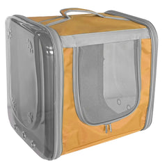 Markapet Çift Cam Kedi Köpek Taşıma Çantası 32x40x42 cm Hardal - SF-CFTCM-HRDL