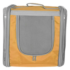 Markapet Çift Cam Kedi Köpek Taşıma Çantası 32x40x42 cm Hardal - SF-CFTCM-HRDL