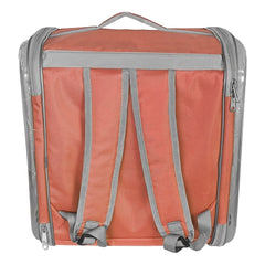Markapet Çift Cam Kedi Köpek Taşıma Çantası 32x40x42 cm Turuncu - SF-CFTCM-TRNC