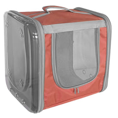 Markapet Çift Cam Kedi Köpek Taşıma Çantası 32x40x42 cm Turuncu - SF-CFTCM-TRNC
