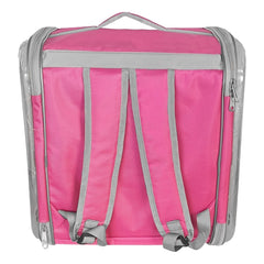 Markapet Çift Cam Kedi Köpek Taşıma Çantası 32x40x42 cm Pembe - SF-CFTCM-PMB