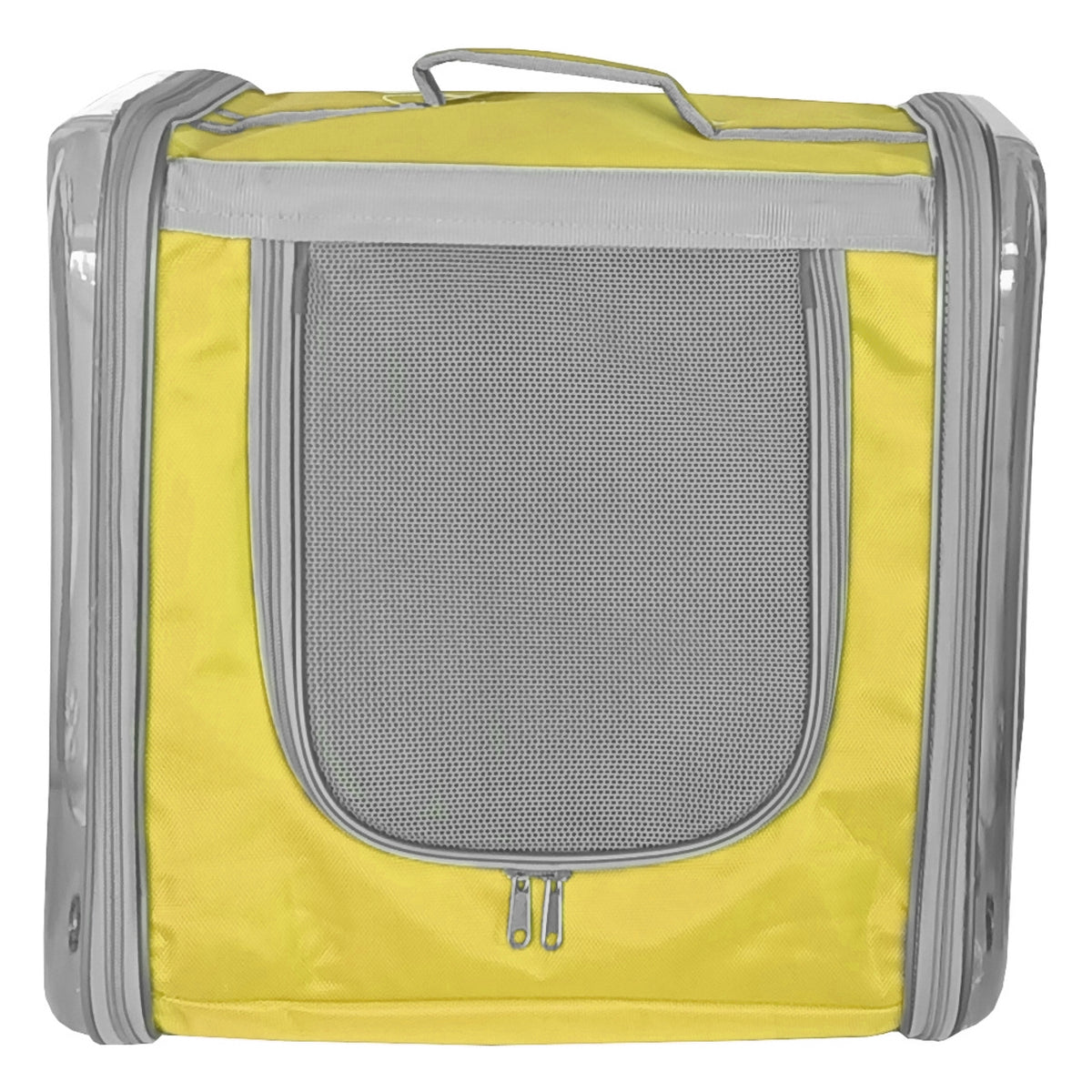 Markapet Çift Cam Kedi Köpek Taşıma Çantası 32x40x42 cm Sarı - SF-CFTCM-SR