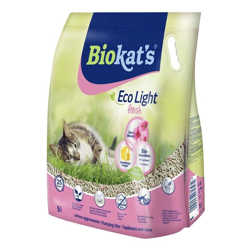 Biokat's Eco Light Fresh Cherry Blossom Pelet Kedi Kumu 5 lt - 13189-2