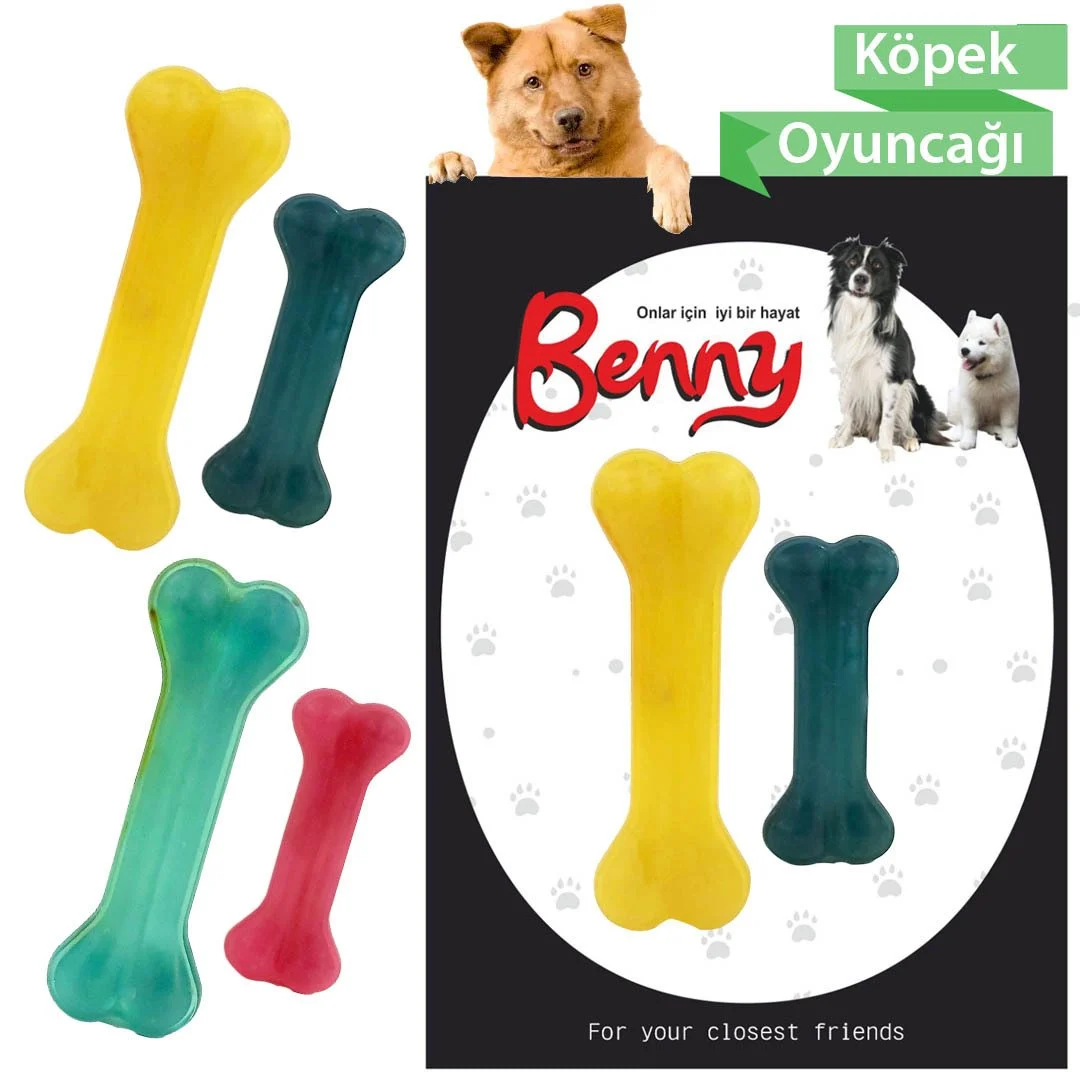 Benny Köpek Oyuncağı İkili Kemik 14 x 4.5 cm ve 3 x 9 cm İki Adet - BNY-1114