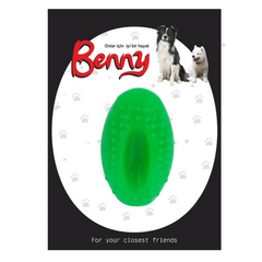 Benny Köpek Oyuncağı Sert Elips Top 8 x 4.5 cm Yeşil - BNY-1115-YSL
