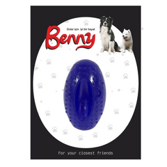 Benny Köpek Oyuncağı Sert Elips Top 8 x 4.5 cm Mavi - BNY-1115-MV