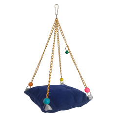 Karamel Pet Zincirli Yataklı Kuş Hamağı Lacivert Renkte - KV-BL-1216