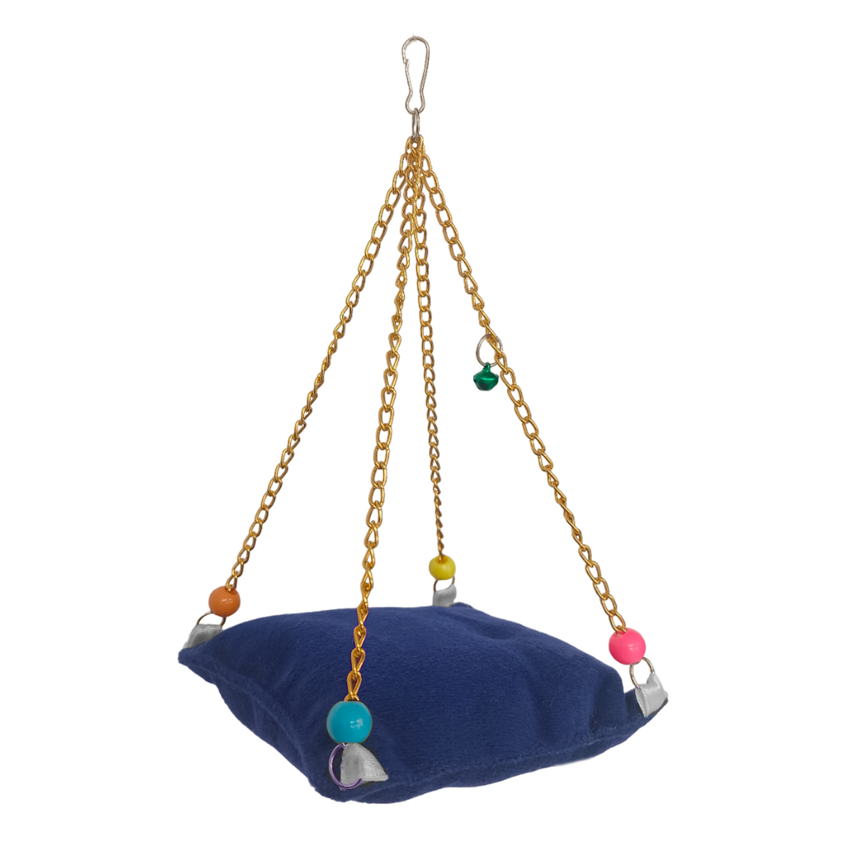 Karamel Pet Zincirli Yataklı Kuş Hamağı Lacivert Renkte - KV-BL-1216