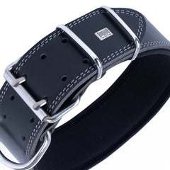 Doggie Konfor Çift Kat Deri El Yapımı Köpek Boyun Tasması 6x60-70 cm Siyah - BYT-6010M-SYH