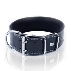 Doggie Konfor Çift Kat Deri El Yapımı Köpek Boyun Tasması 6x60-70 cm Siyah - BYT-6010M-SYH