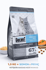 Decent Sensitive Skin Somon & Pirinç Yetişkin Kedi Maması 1,5 Kg - 13368-3