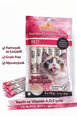 Nobilus Biftekli Kedi Krema Ödül Maması 5 x 15 gr - 13460-2
