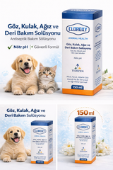 Cloroxy Kedi Köpek Göz Kulak Ağız ve Deri Bakım Solüsyonu 150 ml – Antiseptik Bakım Solüsyonu - TDZN-10138-2