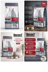 Decent Tavuklu Yetişkin Kedi Maması 1,5 Kg Hairball Control Tavuk & Pirinç Yetişkin Kedi Maması - 13368