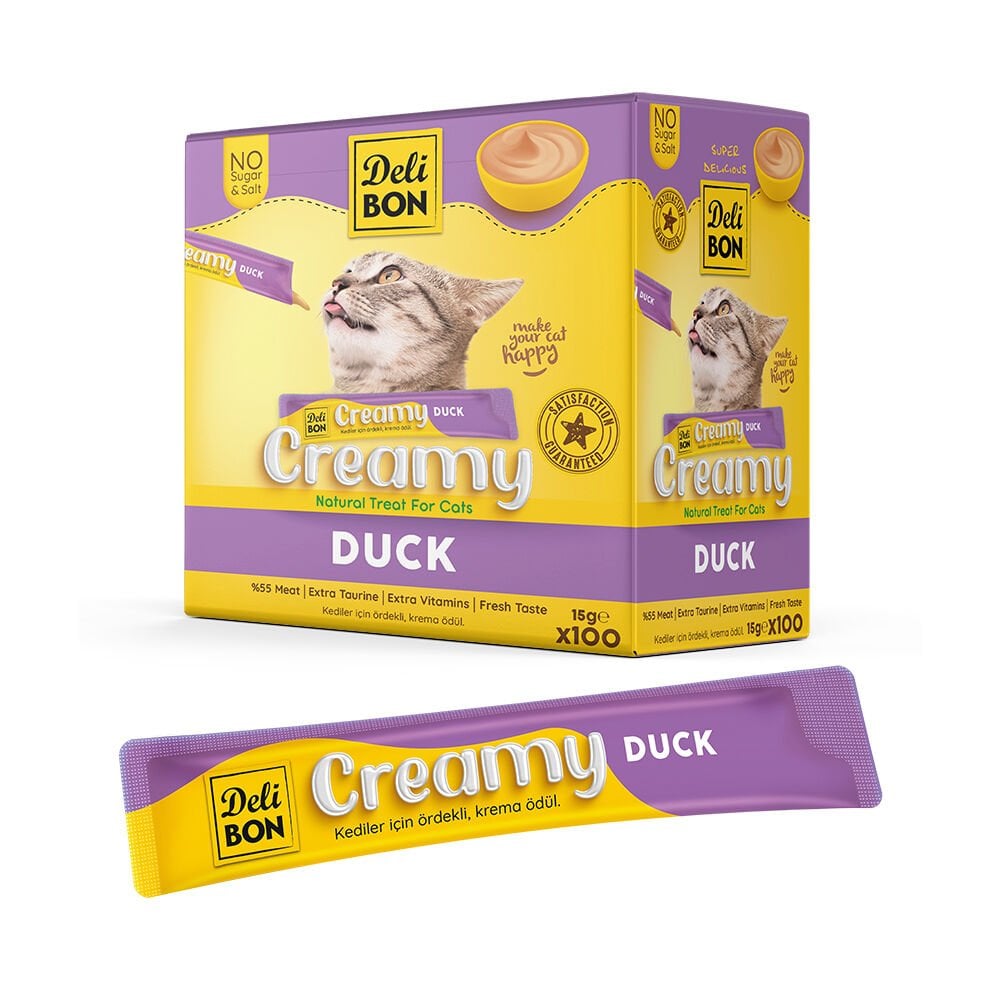 Delibon Krema Kedi Ödül Maması 15g 1 Adet Ördekli - CREAMY15DUCK