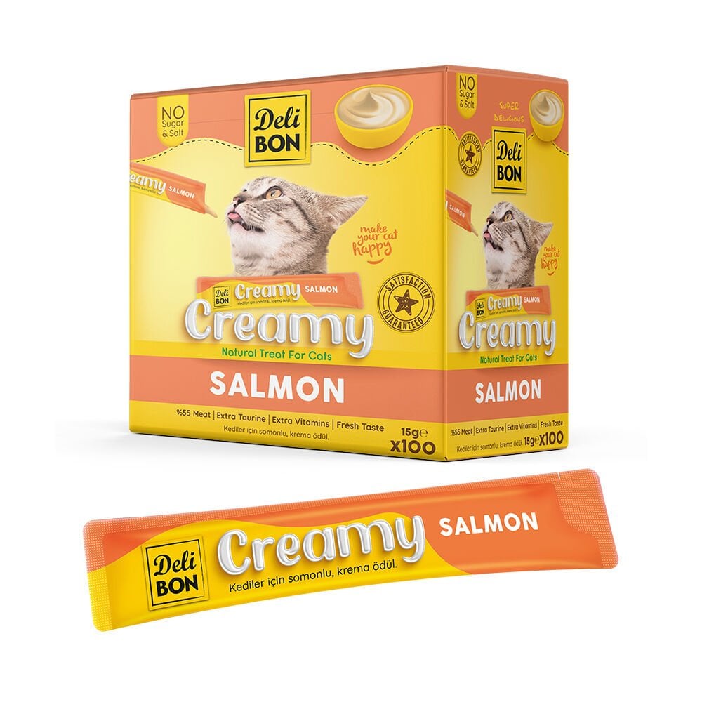 Delibon Krema Kedi Ödül Maması 15g 1 Adet Somonlu - CREAMY15SALMON