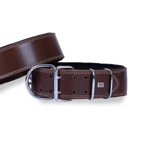 Doggie Konfor Deri El Yapımı Köpek Boyun Tasması 6x55-65 cm Kahverengi - BYT-6010S-KHV