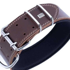 Doggie Konfor Deri El Yapımı Köpek Boyun Tasması 6x55-65 cm Kahverengi - BYT-6010S-KHV